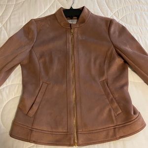 Andrew Marc | Collar-less Brown Medium Jacket